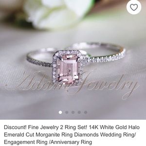 Gorgeous Morganite engagement ring set.